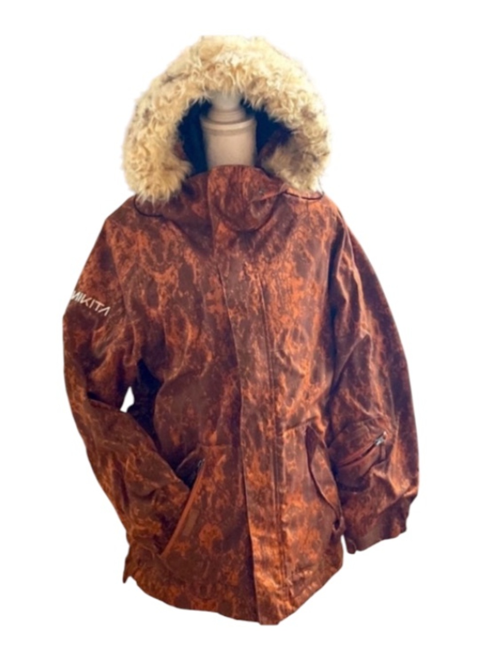 Nikita vintage 90’s Ski / snowboard jacket with Faux Fur Hood